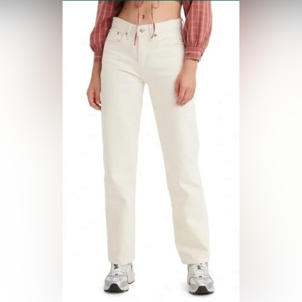 Levi’s Low Pro Straight Ivory Cream Womens Jeans Size 28